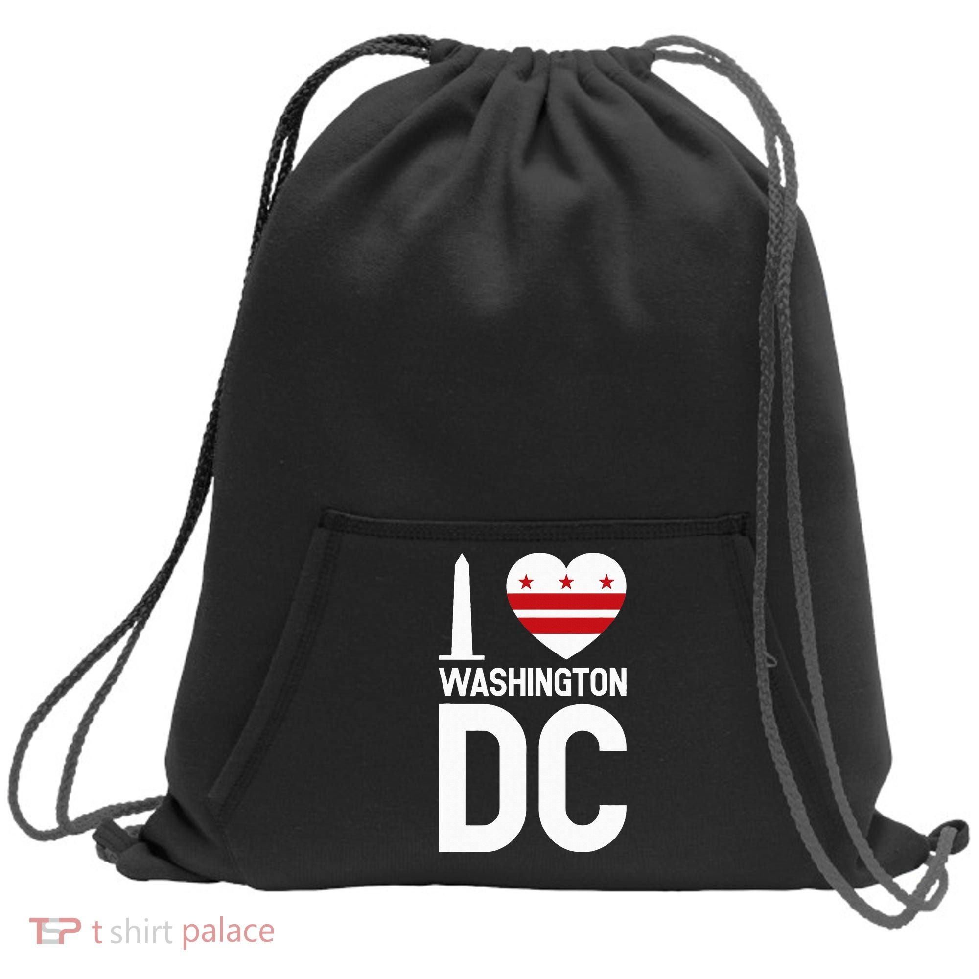 I Love Washington Dc Sweatshirt Cinch Pack Bag
