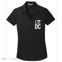 I Love Washington Dc Women's Dry Zone Grid Polo thumb 0