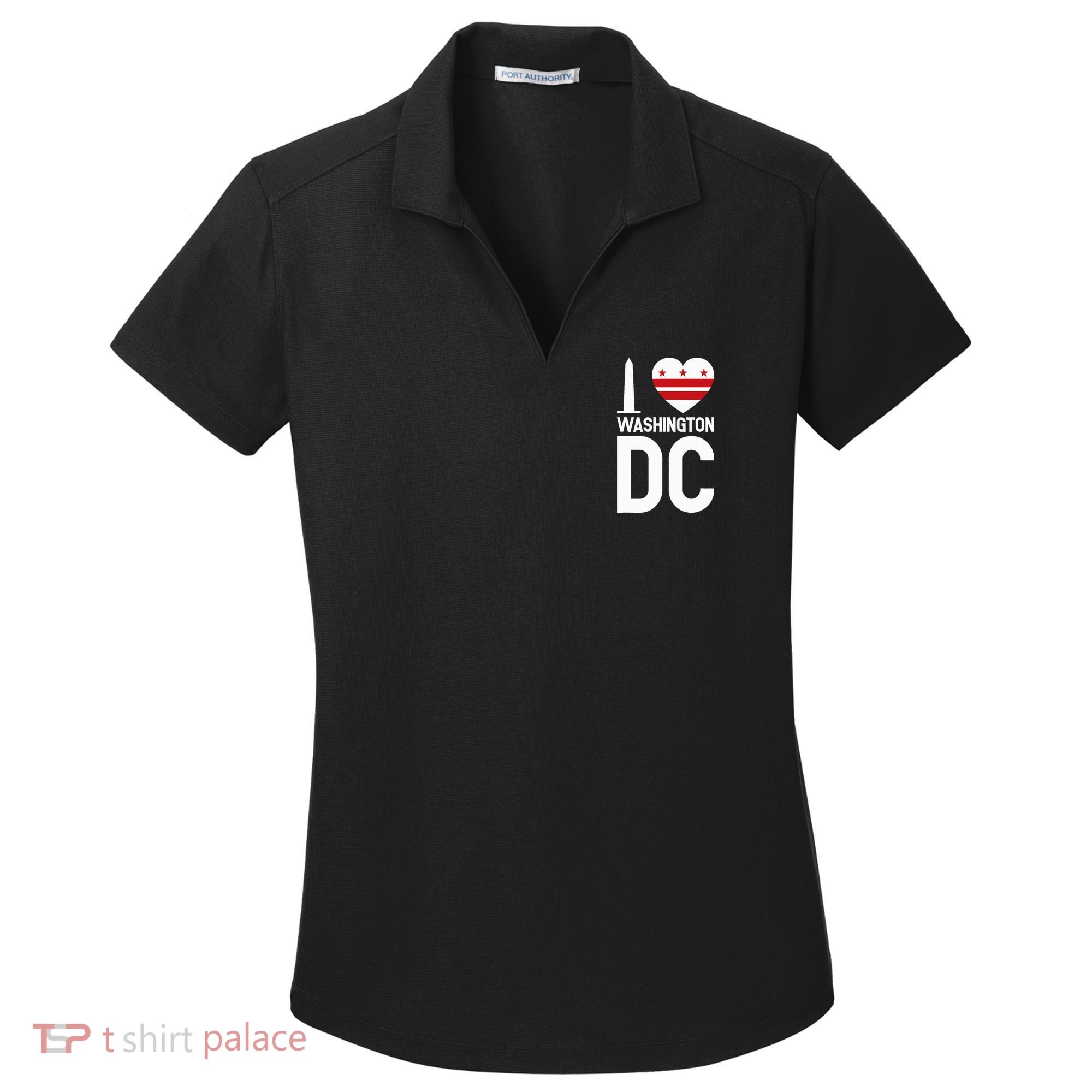 I Love Washington Dc Women's Dry Zone Grid Polo