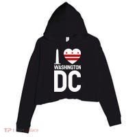 I Love Washington Dc Crop Fleece Hoodie thumb 0