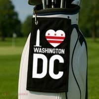 I Love Washington Dc Golf Towel thumb 2