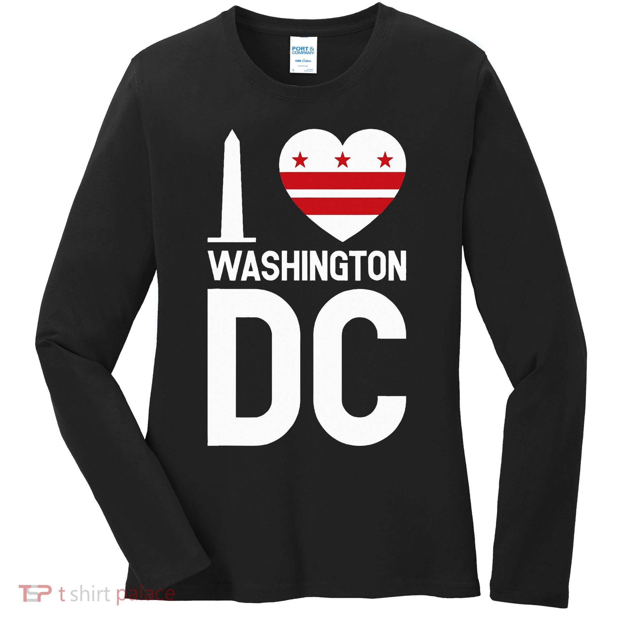 I Love Washington Dc Women's Long Sleeve Shirt