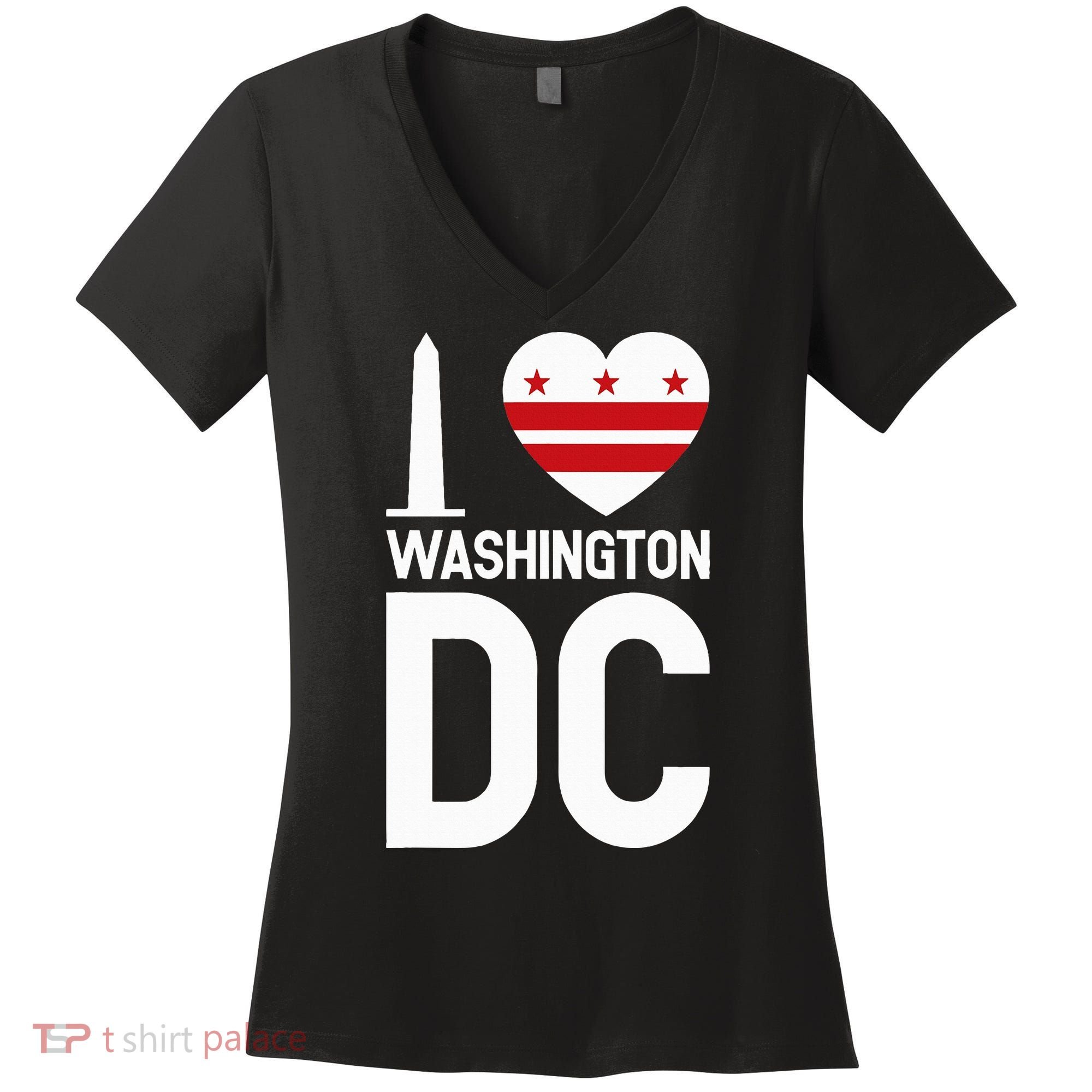 I Love Washington Dc Women's V-Neck T-Shirt