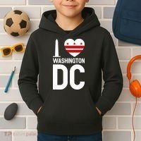 I Love Washington Dc Kids Hoodie thumb 2