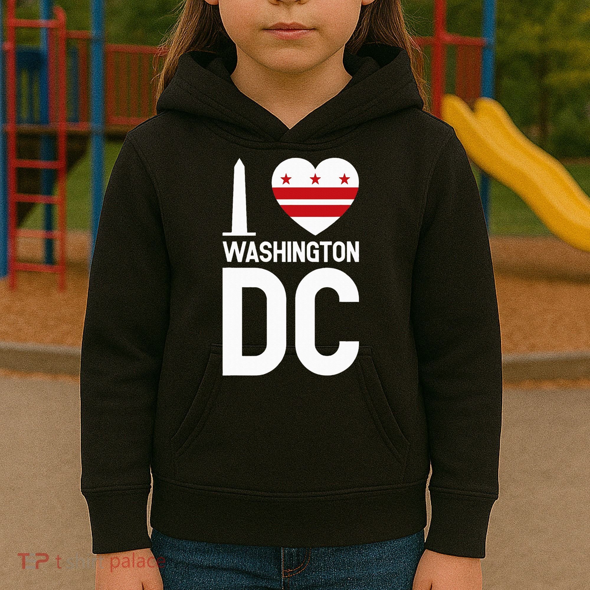 I Love Washington Dc Kids Hoodie