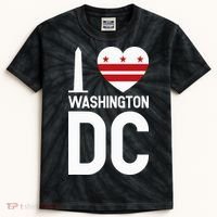 I Love Washington Dc Kids Tie-Dye T-Shirt thumb 0