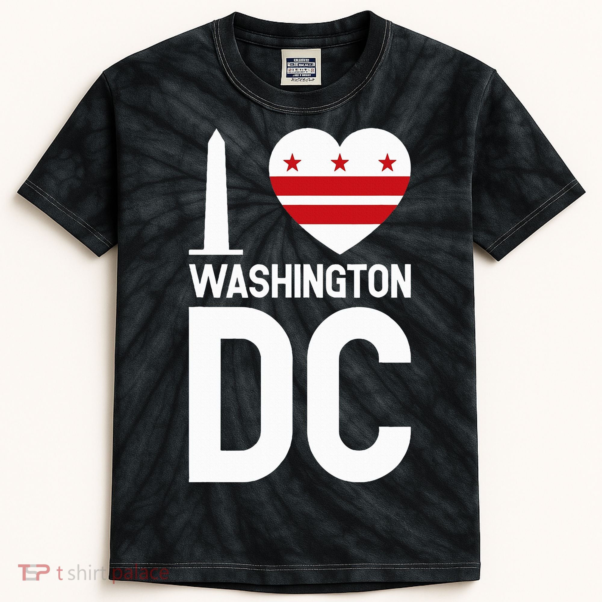 I Love Washington Dc Kids Tie-Dye T-Shirt