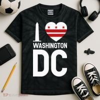 I Love Washington Dc Kids Tie-Dye T-Shirt thumb 2