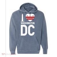 I Love Washington Dc Comfort Colors Garment-Dyed Hooded Sweatshirt thumb 0