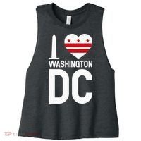 I Love Washington Dc Women's Racerback Cropped Tank thumb 0