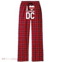 I Love Washington Dc Women's Flannel Plaid Pajama Pants thumb 0