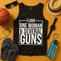I Love Woman And Several Guns Tank Top thumb 4