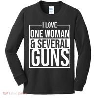 I Love Woman And Several Guns Kids Long Sleeve Shirt thumb 0