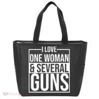 I Love Woman And Several Guns Tote Bag thumb 0