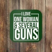 I Love Woman And Several Guns Coaster thumb 0
