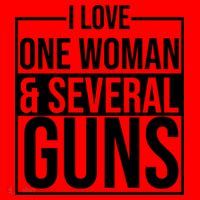 I Love Woman And Several Guns Santa Hat thumb 1