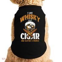 I Like Whisky And Cigars Cigars Smoker Alcohol Drinker Doggie Tank thumb 0