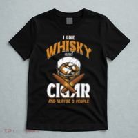 I Like Whisky And Cigars Cigars Smoker Alcohol Drinker T-Shirt thumb 5