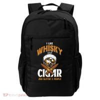 I Like Whisky And Cigars Cigars Smoker Alcohol Drinker Backpack thumb 0