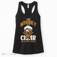 I Like Whisky And Cigars Cigars Smoker Alcohol Drinker Women's Tank Top thumb 0