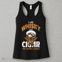 I Like Whisky And Cigars Cigars Smoker Alcohol Drinker Women's Tank Top thumb 3