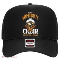I Like Whisky And Cigars Cigars Smoker Alcohol Drinker Hat thumb 0