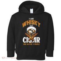 I Like Whisky And Cigars Cigars Smoker Alcohol Drinker Toddler Hoodie thumb 0