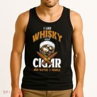 I Like Whisky And Cigars Cigars Smoker Alcohol Drinker Tank Top thumb 3
