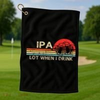 Ipa Lot When I Drink Golf Towel thumb 1