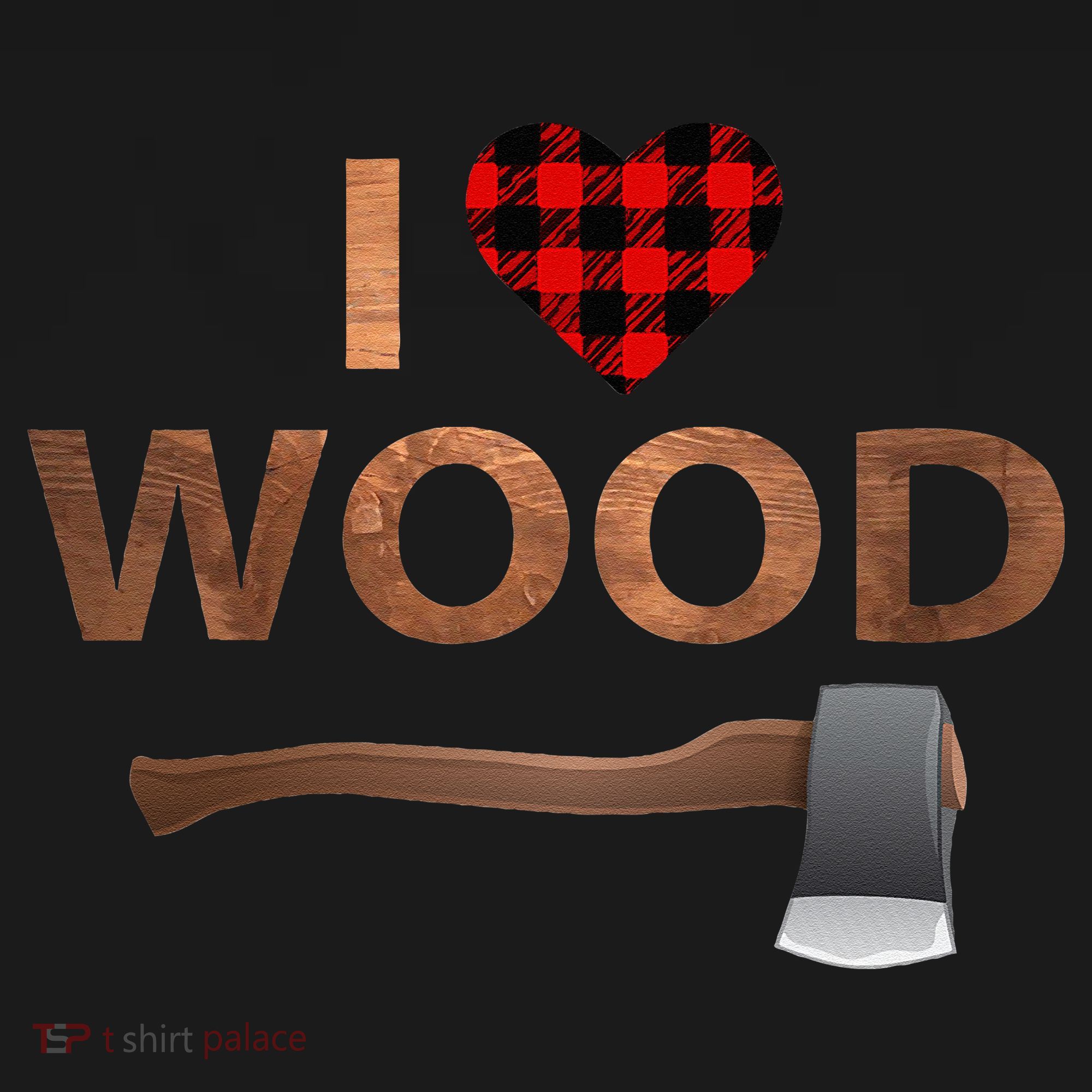 I Love Wood Lumberjack Heart Halloween Party Gift Women's Tank Top