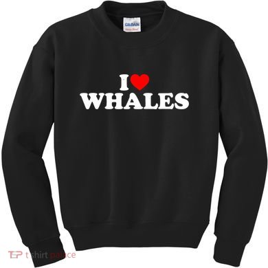 I Love Whales Kids Sweatshirt