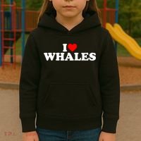 I Love Whales Kids Hoodie thumb 3