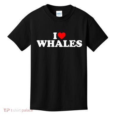 I Love Whales Kids T-Shirt
