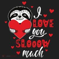 I Love You So Much Cute Sloth Valentines Day Gift Women's Sweatshirt thumb 2