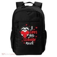 I Love You So Much Cute Sloth Valentines Day Gift Backpack thumb 0