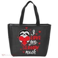 I Love You So Much Cute Sloth Valentines Day Gift Tote Bag thumb 0