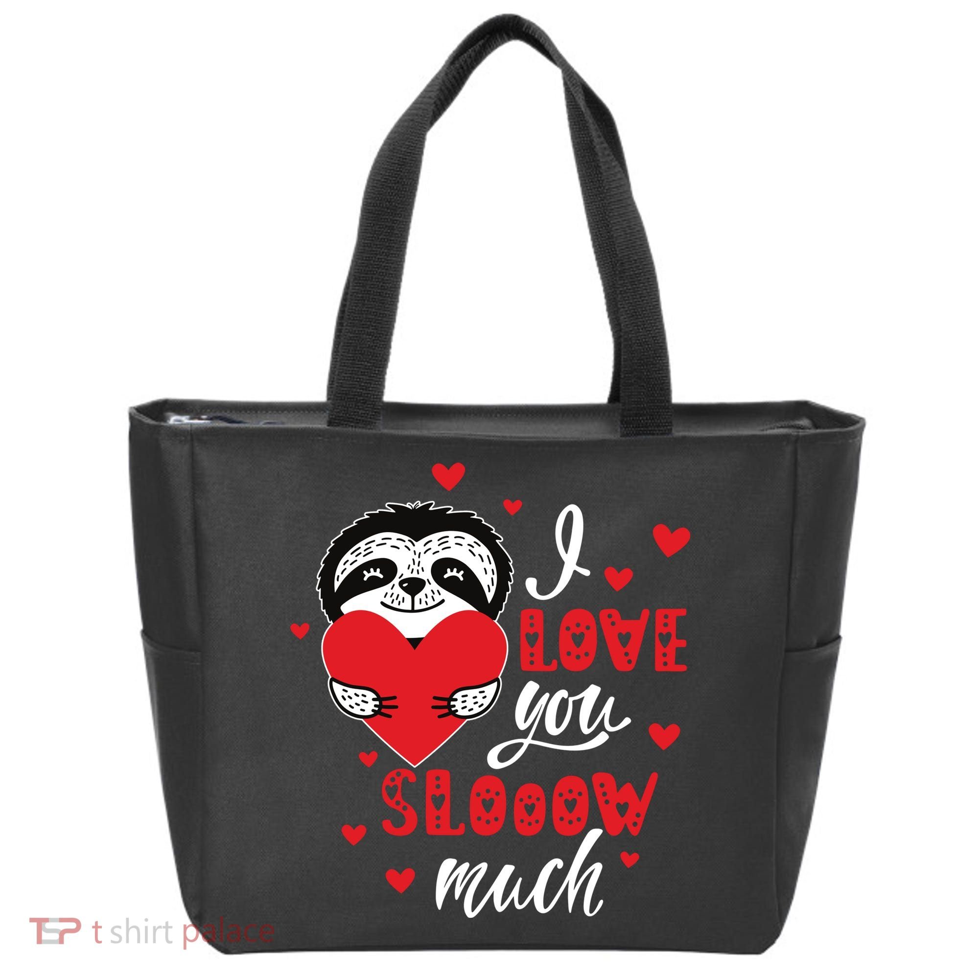 I Love You So Much Cute Sloth Valentines Day Gift Tote Bag