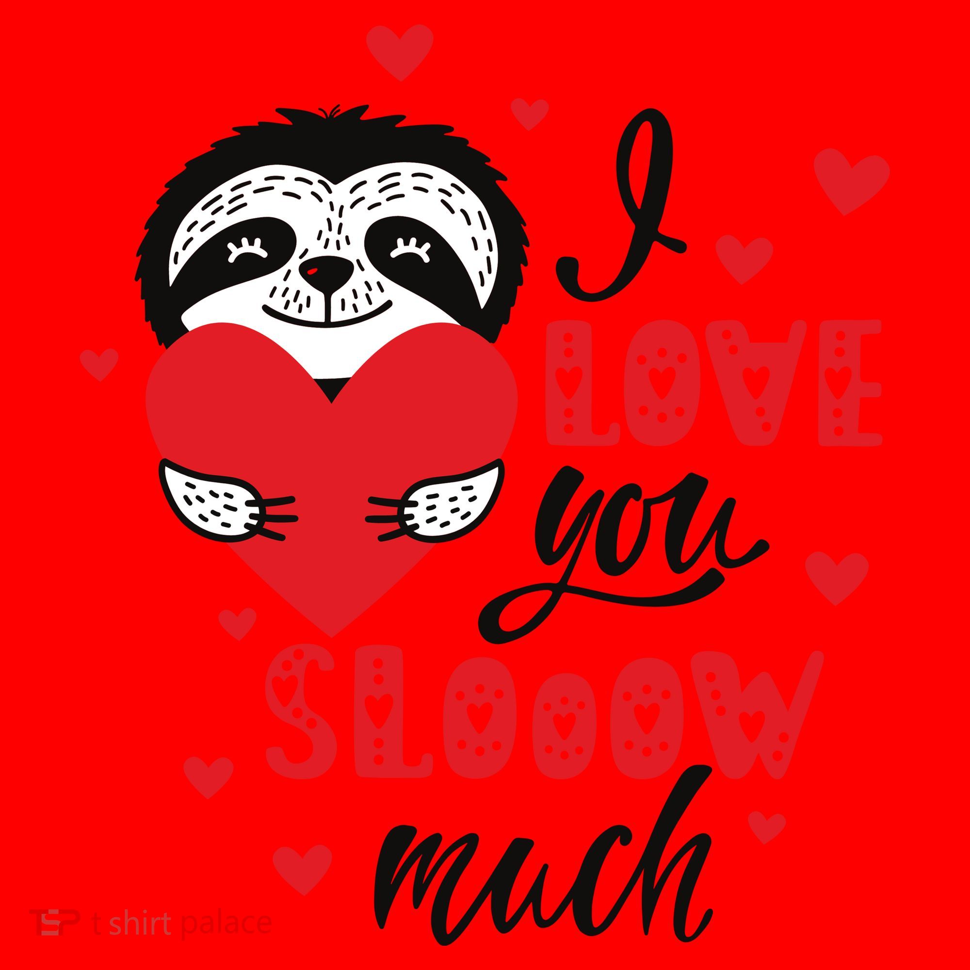 I Love You So Much Cute Sloth Valentines Day Gift Santa Hat
