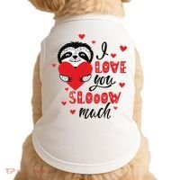 I Love You So Much Cute Sloth Valentines Day Gift Doggie Tank thumb 0