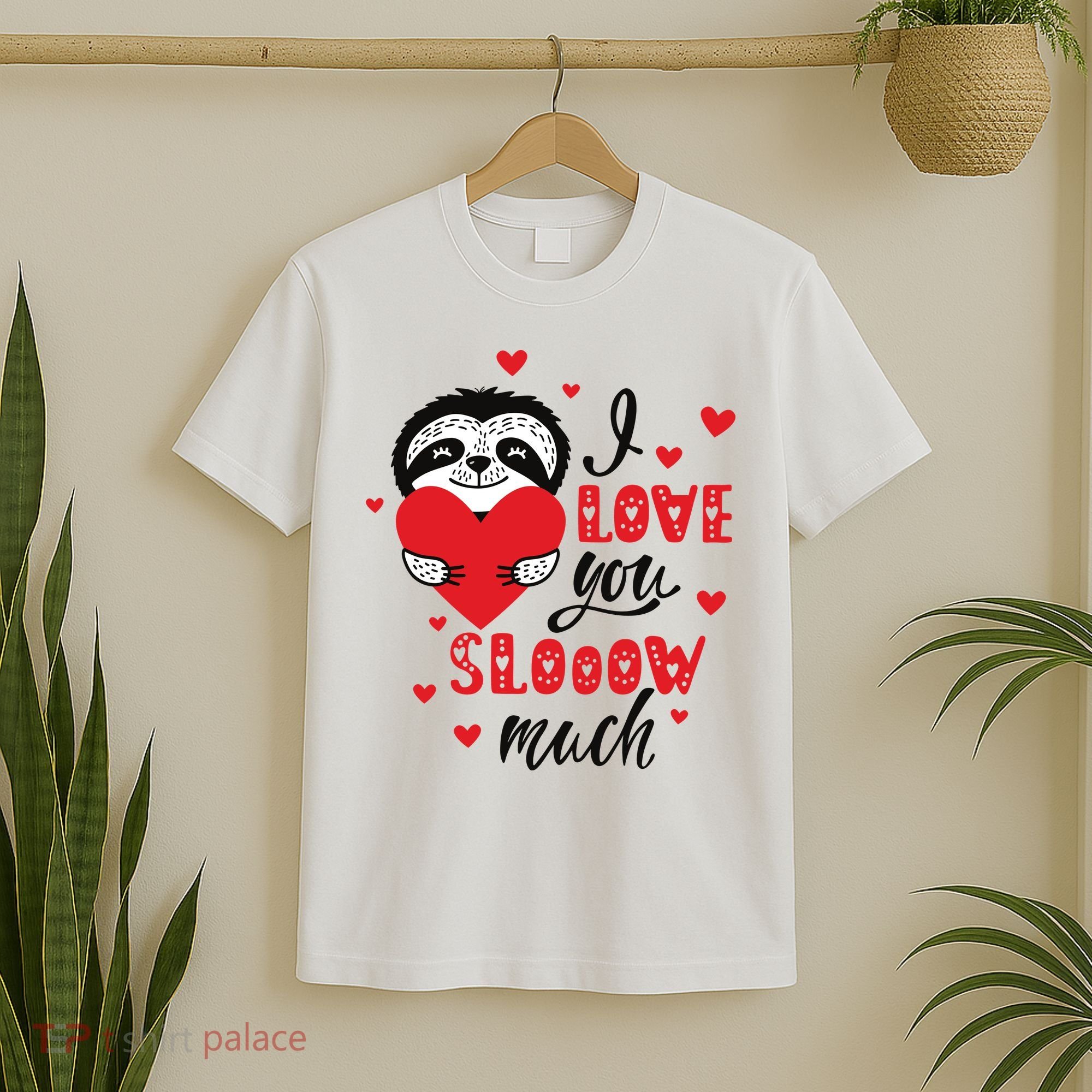 I Love You So Much Cute Sloth Valentines Day Gift T-Shirt