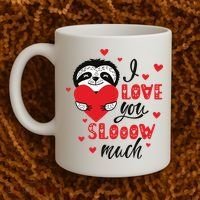 I Love You So Much Cute Sloth Valentines Day Gift Coffee Mug thumb 2