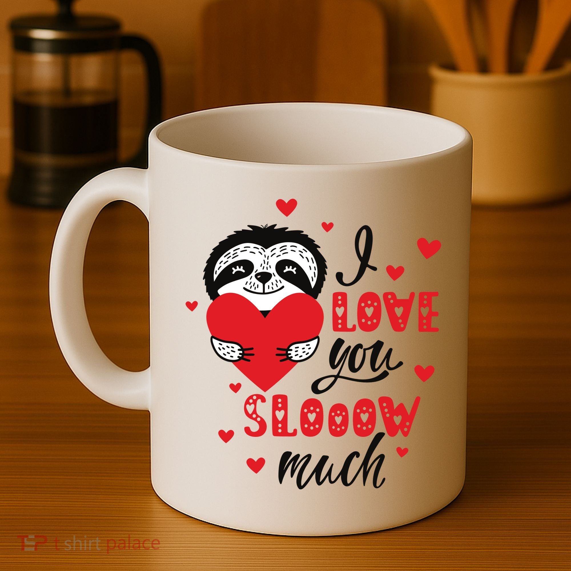 I Love You So Much Cute Sloth Valentines Day Gift Coffee Mug