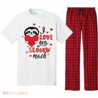 I Love You So Much Cute Sloth Valentines Day Gift Pajama Set thumb 0