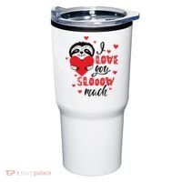 I Love You So Much Cute Sloth Valentines Day Gift Tumbler thumb 0