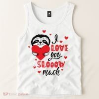 I Love You So Much Cute Sloth Valentines Day Gift Tank Top thumb 2