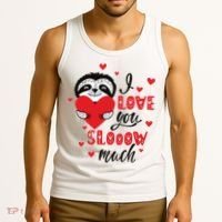I Love You So Much Cute Sloth Valentines Day Gift Tank Top thumb 3