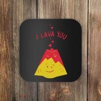 I Lava You Cute Funny Romantic Gift Coaster thumb 0