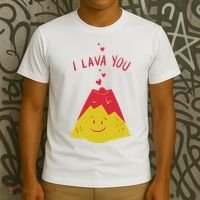 I Lava You Cute Funny Romantic Gift T-Shirt thumb 3