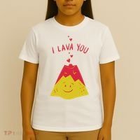 I Lava You Cute Funny Romantic Gift T-Shirt thumb 4