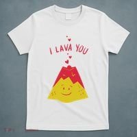 I Lava You Cute Funny Romantic Gift T-Shirt thumb 5